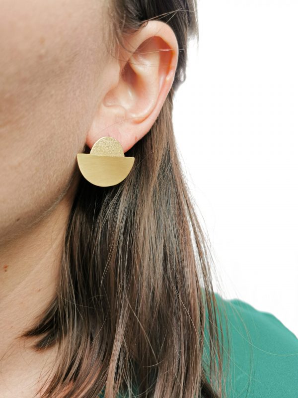 Clou d'oreille_LUNA_doré_plaqué or_recyclé1 Boucle d'oreille LUNA