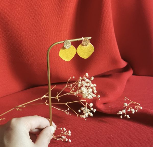 Boucles d'oreilles modulables rondes, colorés et éthiques - Lysi_19 Boucles d'oreilles modulables, colorés et éthiques - Lysi