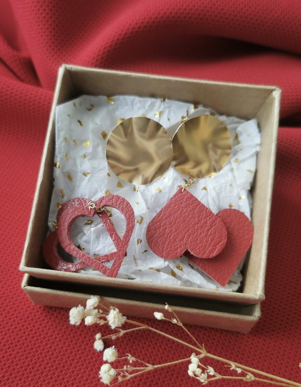Coffret_cadeau_boucles_doreilles_modulables_colorés_coeur_gros_rond Coffret cadeau bijoux modulables et colorés - Une base et 2 éléments - Édition limitée